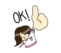 Football Fan Girl with Her Bunny sticker #2322061