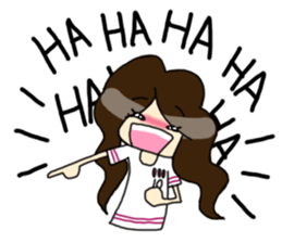 Football Fan Girl with Her Bunny sticker #2322070