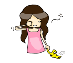 Football Fan Girl with Her Bunny sticker #2322081