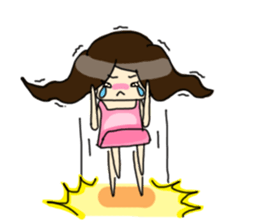 Football Fan Girl with Her Bunny sticker #2322085