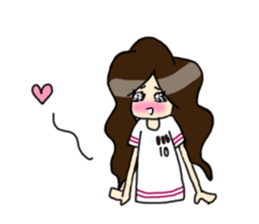 Football Fan Girl with Her Bunny sticker #2322086