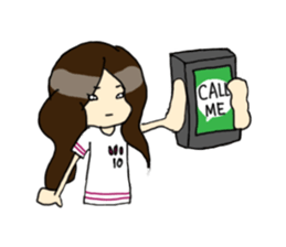 Football Fan Girl with Her Bunny sticker #2322090