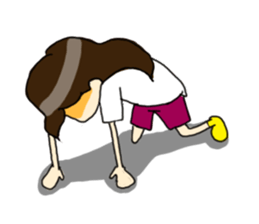 Football Fan Girl with Her Bunny sticker #2322092