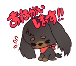 Cute dog carrying happiness sticker #2322179