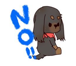 Cute dog carrying happiness sticker #2322181