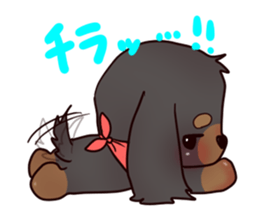 Cute dog carrying happiness sticker #2322198