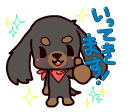 Cute dog carrying happiness sticker #2322202