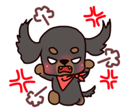 Cute dog carrying happiness sticker #2322203