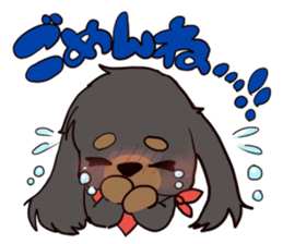 Cute dog carrying happiness sticker #2322206