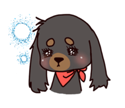 Cute dog carrying happiness sticker #2322215