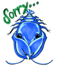 blue crawfish sticker #2323178