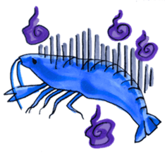 blue crawfish sticker #2323183