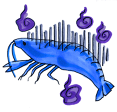blue crawfish sticker #2323183