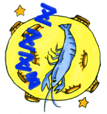 blue crawfish sticker #2323188