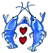 blue crawfish sticker #2323190