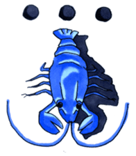 blue crawfish sticker #2323192