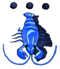 blue crawfish sticker #2323192