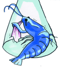 blue crawfish sticker #2323193