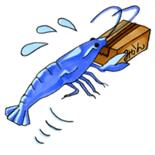 blue crawfish sticker #2323195
