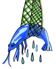 blue crawfish sticker #2323198