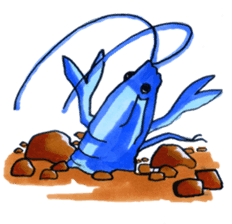 blue crawfish sticker #2323199