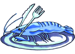 blue crawfish sticker #2323201