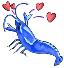 blue crawfish sticker #2323205