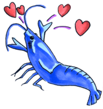 blue crawfish sticker #2323205