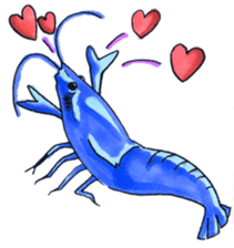 blue crawfish sticker #2323205