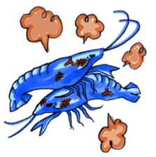 blue crawfish sticker #2323209
