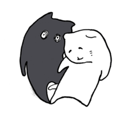 The cat which is astoop. sticker #2324769