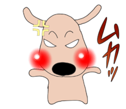 Red cheeks of dog sticker #2325225