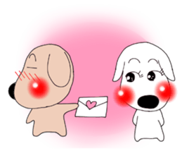 Red cheeks of dog sticker #2325235