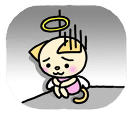 Angel cat sticker sticker #2325964