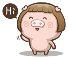 Fat pig couple sticker #2327656