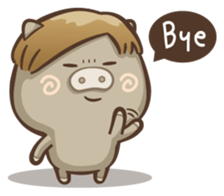 Fat pig couple sticker #2327657