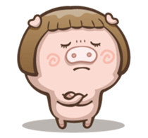 Fat pig couple sticker #2327658