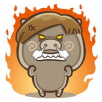 Fat pig couple sticker #2327659