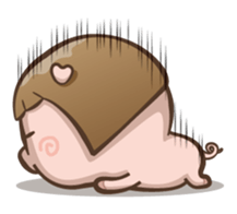 Fat pig couple sticker #2327666