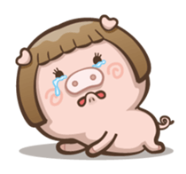 Fat pig couple sticker #2327667