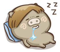 Fat pig couple sticker #2327675