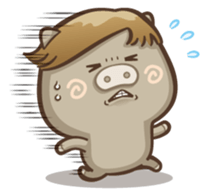 Fat pig couple sticker #2327678