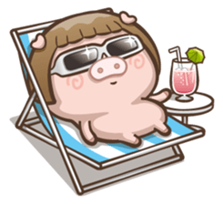 Fat pig couple sticker #2327684