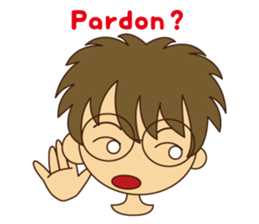 Emotions of glasses boy sticker #2327723