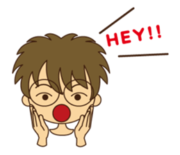 Emotions of glasses boy sticker #2327726