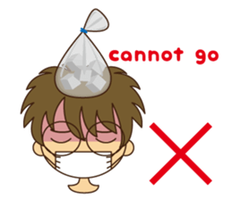 Emotions of glasses boy sticker #2327728