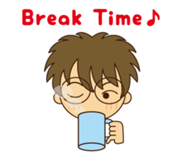 Emotions of glasses boy sticker #2327732