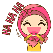 Dinda, funny girl with pretty hijab sticker #2328456