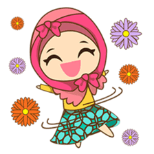 Dinda, funny girl with pretty hijab sticker #2328457