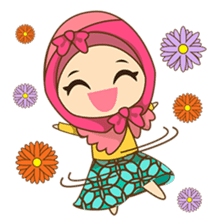 Dinda, funny girl with pretty hijab sticker #2328457